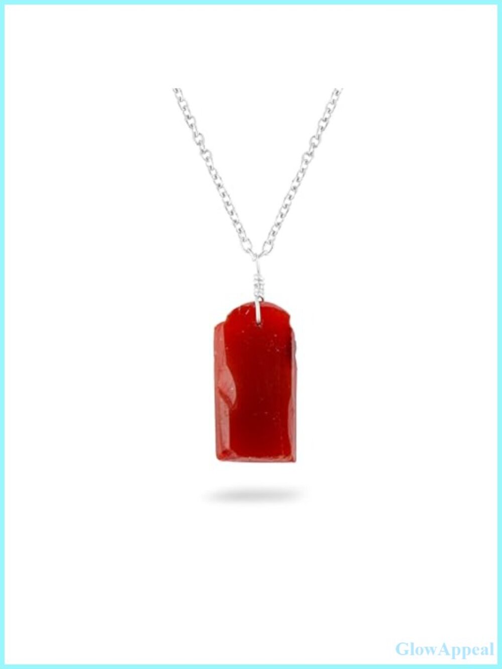 Natural Raw Fire Opal Pendant Necklace Silver Plated Chain Handmade